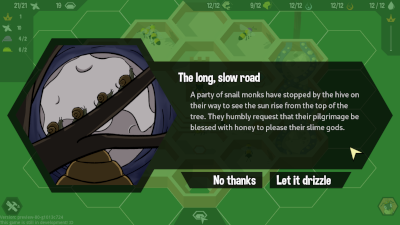 A screenshot of the 'The long, slow road' event.