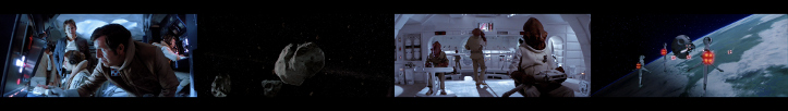 Moments from the original trilogy films