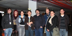 Some of the Double Fine Adventure backers with Tim.