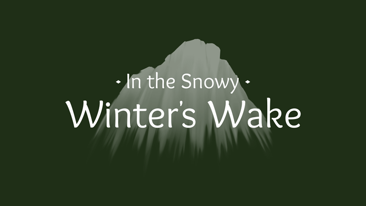 The new Winter's Wake splash screen and title.